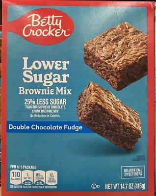 BETTY CROCKER LOWER SUGAR BROWNIE MIX 416G