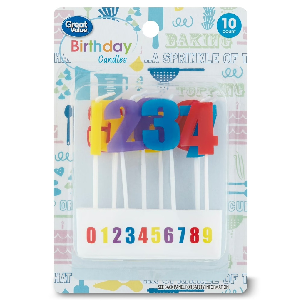BIRTHDAY CANDLES 10CT GREAT VALUE