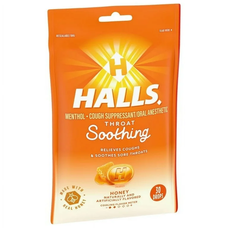HALLS TROAT SOOTHING HONEY X 30 DROPS