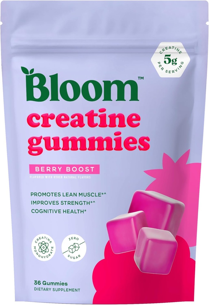 BLOOM CREATINE GUMMIES BERRY BOOST 36 CT