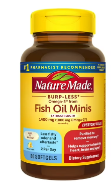 FISH OIL MINI NATURE MADE 1400MG 80CAP