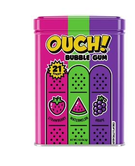 CHICLE OUCH BUBBLE GUM 21 STICKS