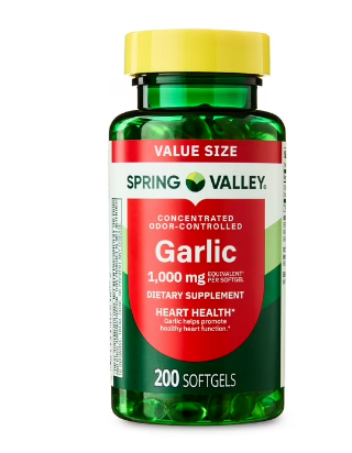 GARLIC 1000MG 200 SOFTGELS SPRING VALLEY