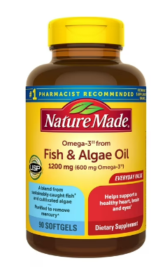 FISH & ALGAE OIL 1200 MG 90 SOFTGELS NATURE MADE
