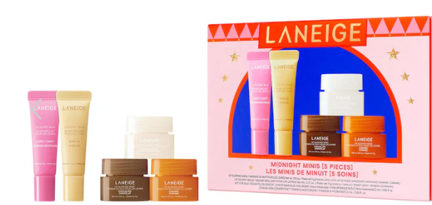 MIDNIGHT MINIS LIP GLOWY BALM AND SLEEPING MASK GIFT SET LANEIGE