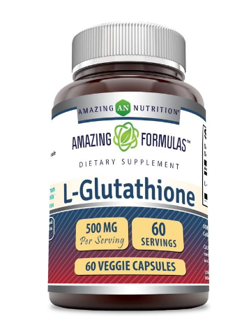 L-GLUTATHIONE 500MG X 60 CAPS AMAZING FORMULAS