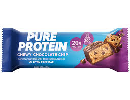 BARRA PROTEICA PURE PROTEIN CHEWY CHOCOLATE CHIP FLAVORED BAR 50 G