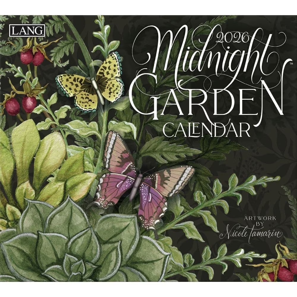 CALENDARIO 2026 MIDNIGHT GARDEN ARTWORK BY NICOLE TAMARIN