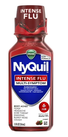 VICKS JARABE NYQUIL INTENSE FLU MULTI-SYMTOM CHERRY 354 ML
