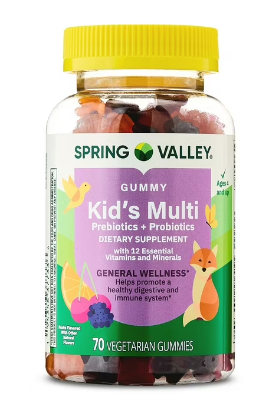 PREBIOTIC + PROBIOTIC KIDS MULTI 70 GUMMIES SPRING VALLEY
