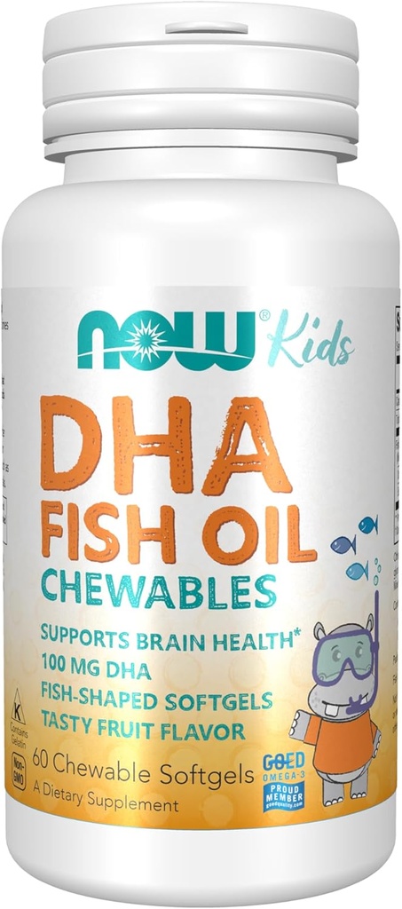 DHA FISH OIL KIDS 60 CHEWABLE NOW
