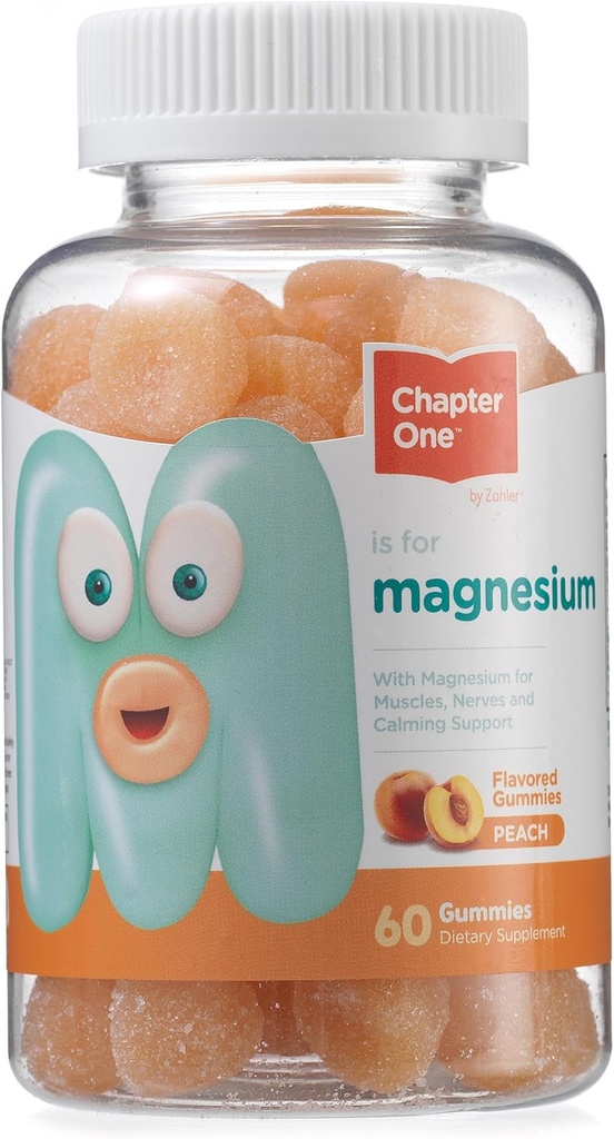 MAGNESIUM KIDS CON SABOR A DURAZNO 60 GUMMIES CHAPTER ONE