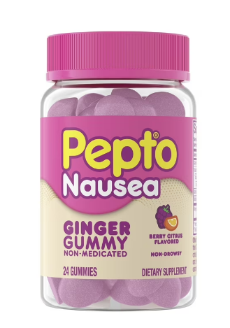 PEPTO NAUSEA MOTION GINGER GUMMY BERRY CITRUS 24 GUMMIES