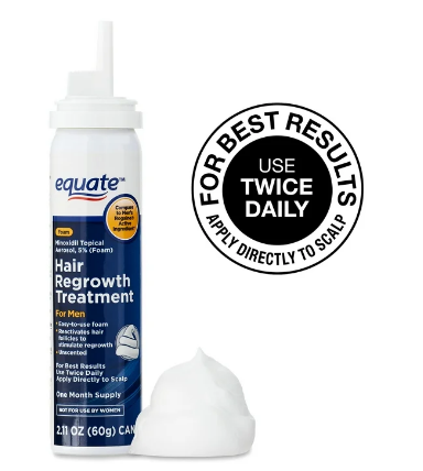 MINOXIDIL TOPICAL AEROSOL HAIR REGROWTH TREATMENT FOR MEN EQUATE