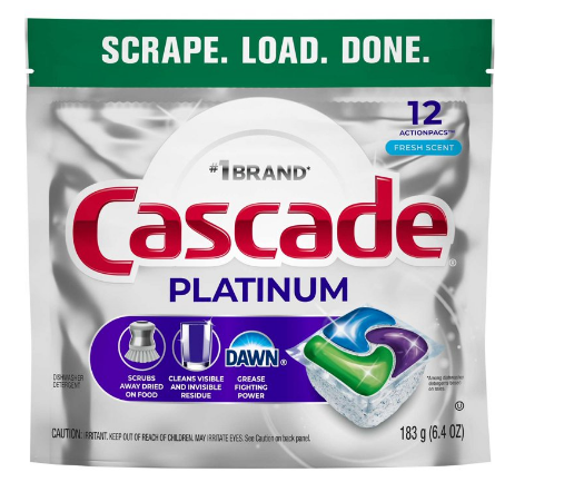 CASCADE PLATINUM FRESH SCENT 12 CT