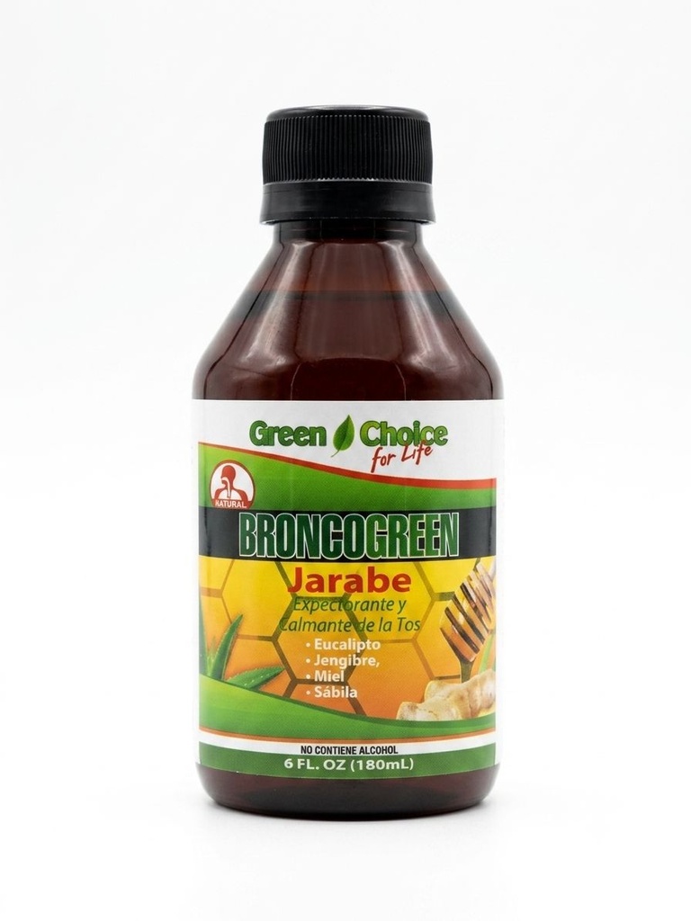 ALOE- VITAMINA C - GINGER & HONEY JARABE GREEN CHOICE 180 ML