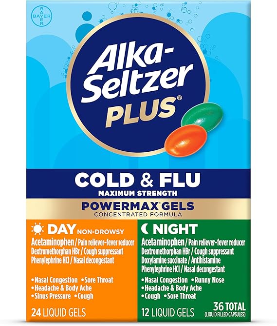 ALKA -SELTZER PLUS COLD AND FLU DAY/NIGHT 36CAPS