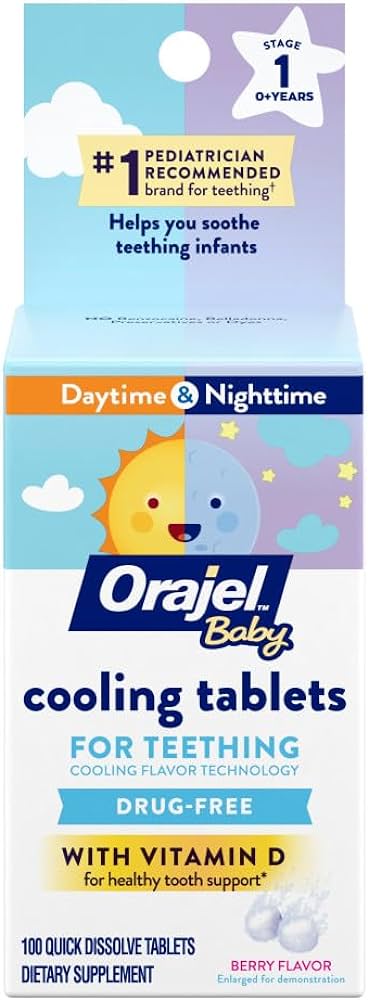 ORAJEL BABY COOLING TABLETS WHIT VITAMIN D X 100 QUICK DISSOLVE OFERTA