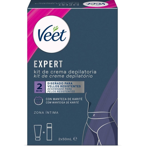 KIT DE CREMA EXPERT DEPILATORIA VEET ZONA ÍNTIMA 50 ML