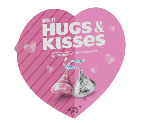 HERSHEYS HUGS & KISSES WHITE CREME / MILK CHOCOLATE 184 GR