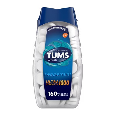 TUMS X 160 TABLETAS MASTICABLES PEPPERMINT