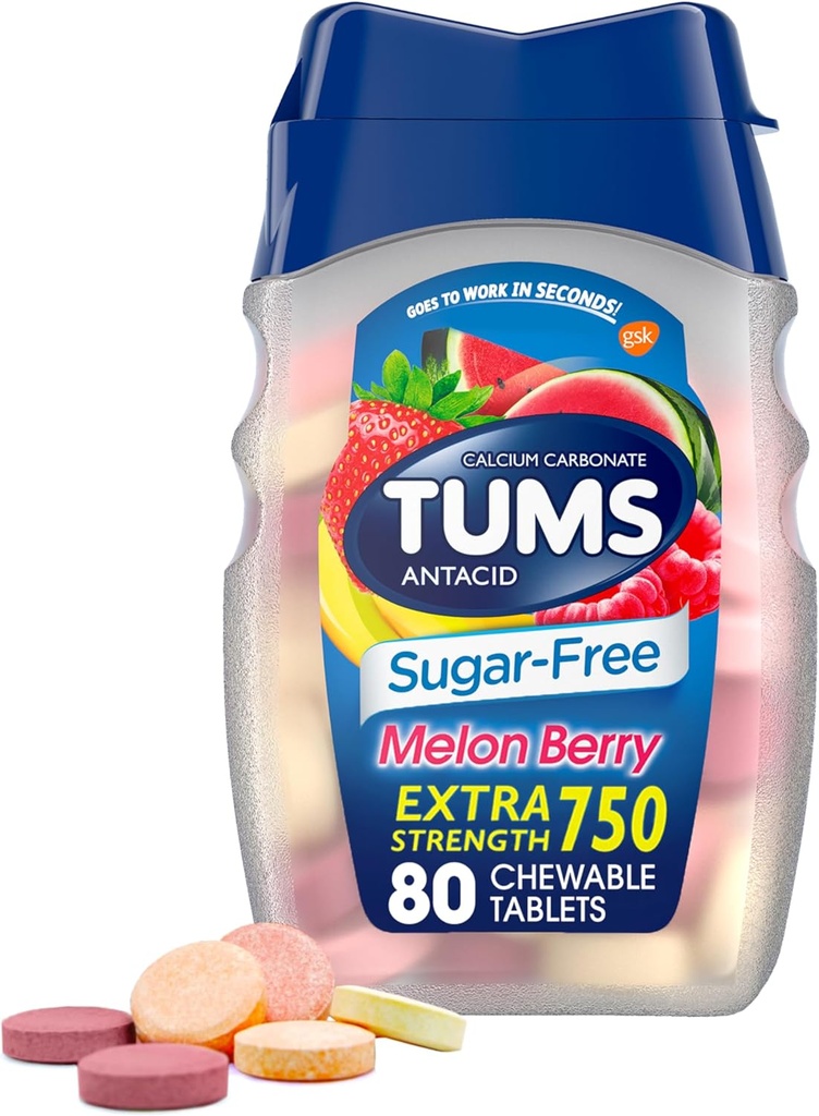 TUMS ANTACID SUGAR-FREE MELON BERRY 80 CHEWABLE