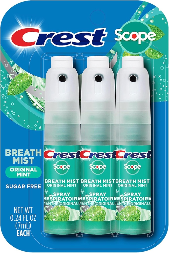 CREST SCOPE BREATH MIST SPRAY RESPIRATOIRE 7ML 3 UNID