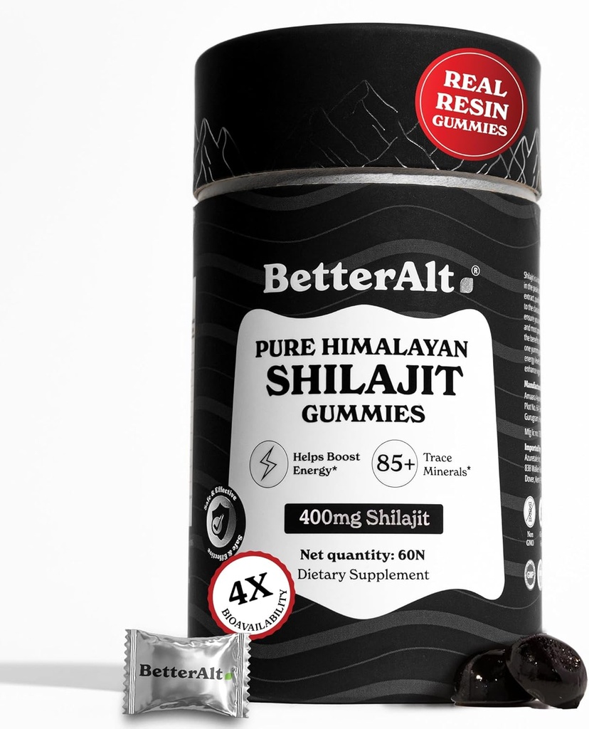 SHILAJIT PURE HIMALAYAN 400 MG 60 GUMMIES BETTERALT