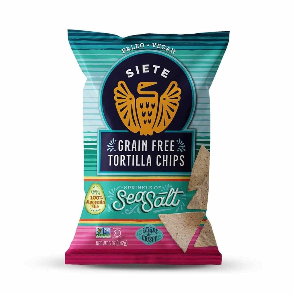 TORTILLA CHIPS SEA SALT SIETE 425 GR