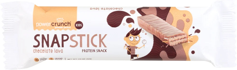 POWER CRUNCH KIDS BARRA ALTA EN PROTEINA SABOR CHOCOLATE LAVA 32G