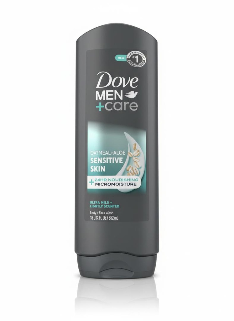 DOVE MEN CARE BODY WASH OATMEAL + ALOE SENSITIVE SKIN 532 ML