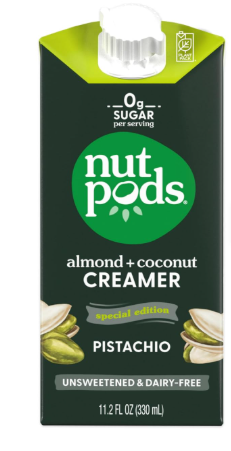 CREMA PARA CAFE SIN AZUCAR SABOR PISTACHO NUTPODS 330ML