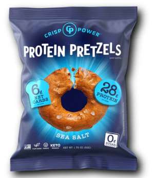 PROTEIN PRETZELS CRISP POWER SEA SALT 28G PROTEIN 50 GR