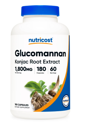 GLUCOMANNAN KONJAC ROOT EXTRACT 1.800MG 180 CAP NUTRICOST