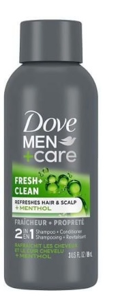 DOVE MEN CARE SHAMPOO + ACONDICIONADOR FRESH CLEAN 89 ML