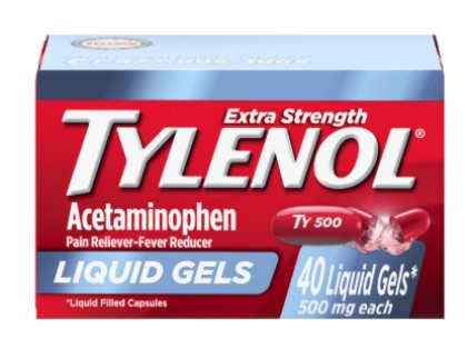 TYLENOL LIQUID GELS 500MG X 40 LIQUID GEL