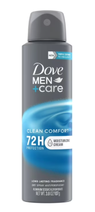 DOVE MEN CARE 72H CLEAN COMFORT SPRAY 107G