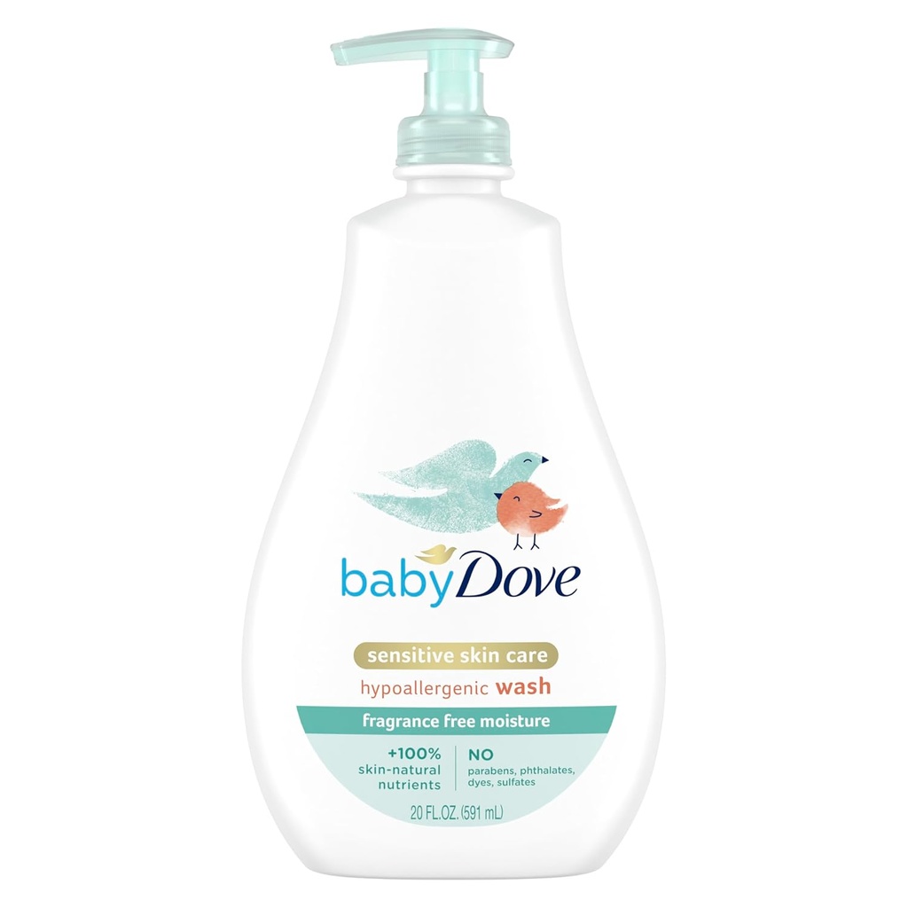 BABY DOVE PIEL SENSIBLE HEAD TO TOE WASH FRAGRANCE FREE MOISTURE 591 ML