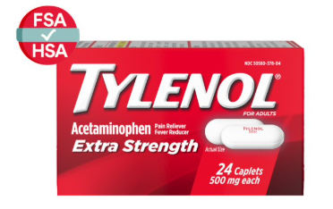 TYLENOL EXTRA STRENGTH 500 MG 24 CAP
