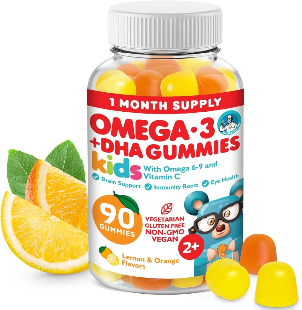 OMEGA 3 + DHA KIDS 90 GUMMIES BRAIN SUPPORT