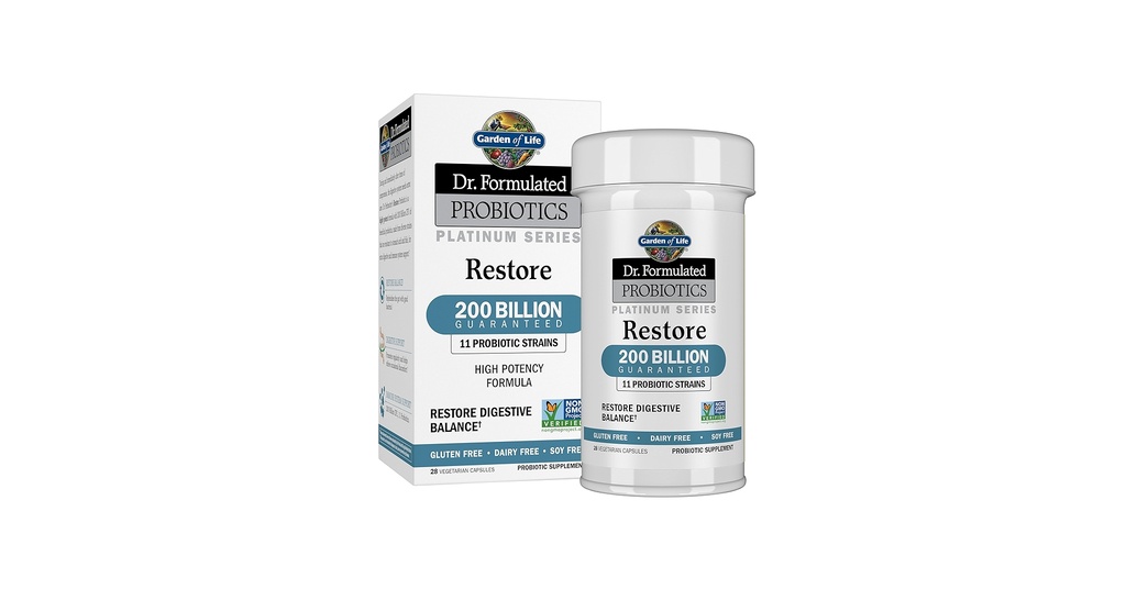 DR. FORMULATED PROBIOTICS RESTORE 200 BILLION X 28 CAPS GARDEN OR LIFE