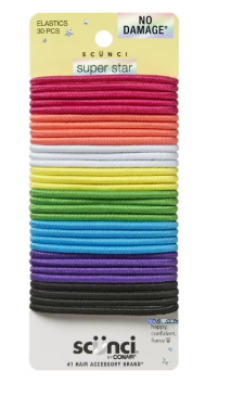 COLITAS ELASTICAS MULTICOLOR SCUNCI 30 PC