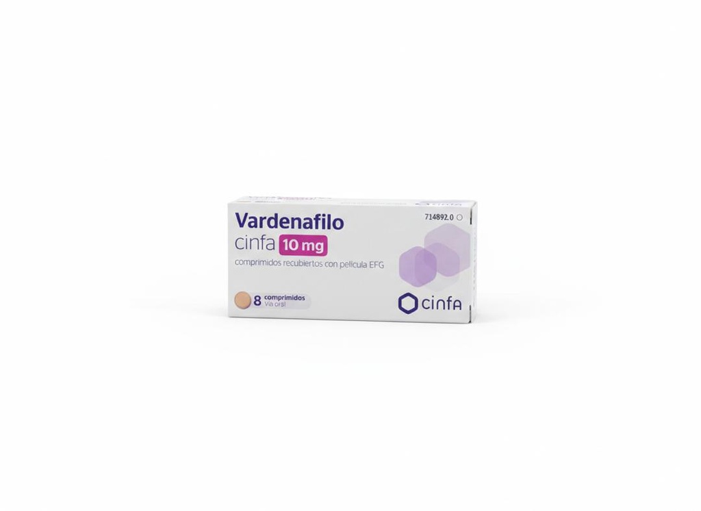 VARDENAFILO 10 MG 8 COMPRIMIDOS CINFA