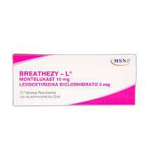 BREATHEZY - L MONTELUKAST 10 MG LEVOCETIRIZINA DICLORHIDRATO 5 MG X 30 TABLETAS MSN