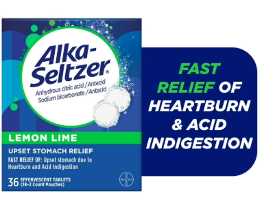ALKA SELTZER EFERVESCENTE LEMON LIME 36 TAB