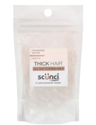 COLITAS ELASTICAS TRANSPARENTES SCUNCI 100 PC