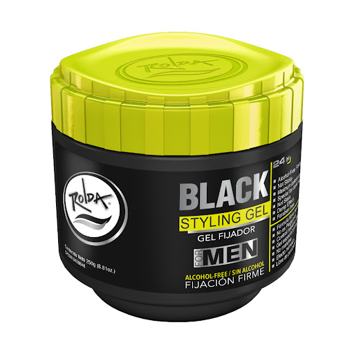 GEL FIJADOR BLACK STYLING FOR MEN SIN ALCOHOL 250 G ROLDA