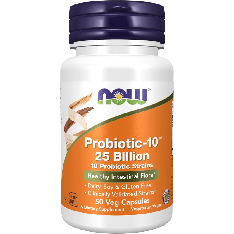 PROBIOTIC-10 25 BILLION x 50 CÁPSULAS NOW