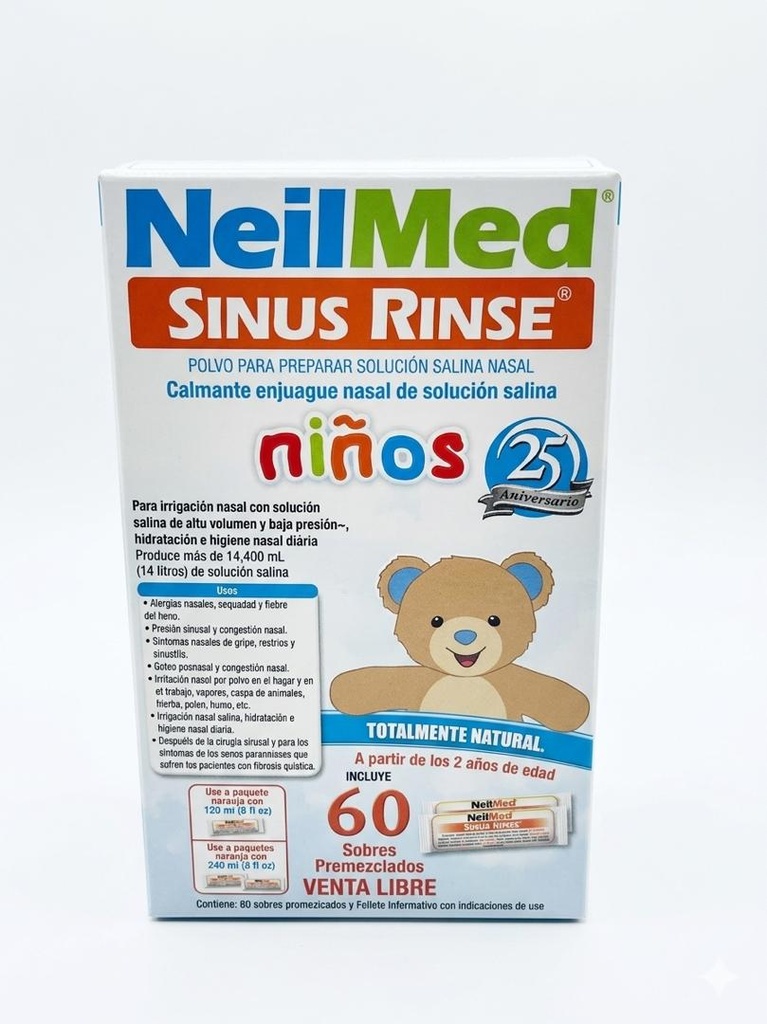 NEILMED SINUS RINSE KIDS 60 SOBRES PREMIXED PACK