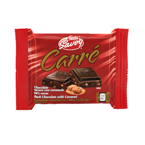 CHOCOLATE SAVOY CARAMELO CARRE 100 GR OFERTA